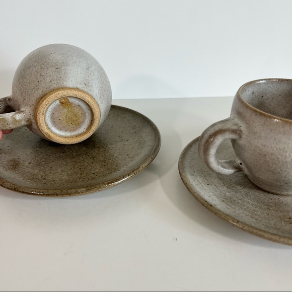 Vintage Ceramic Handmade Coffee Mug and Saucer - Picture 6 of 12